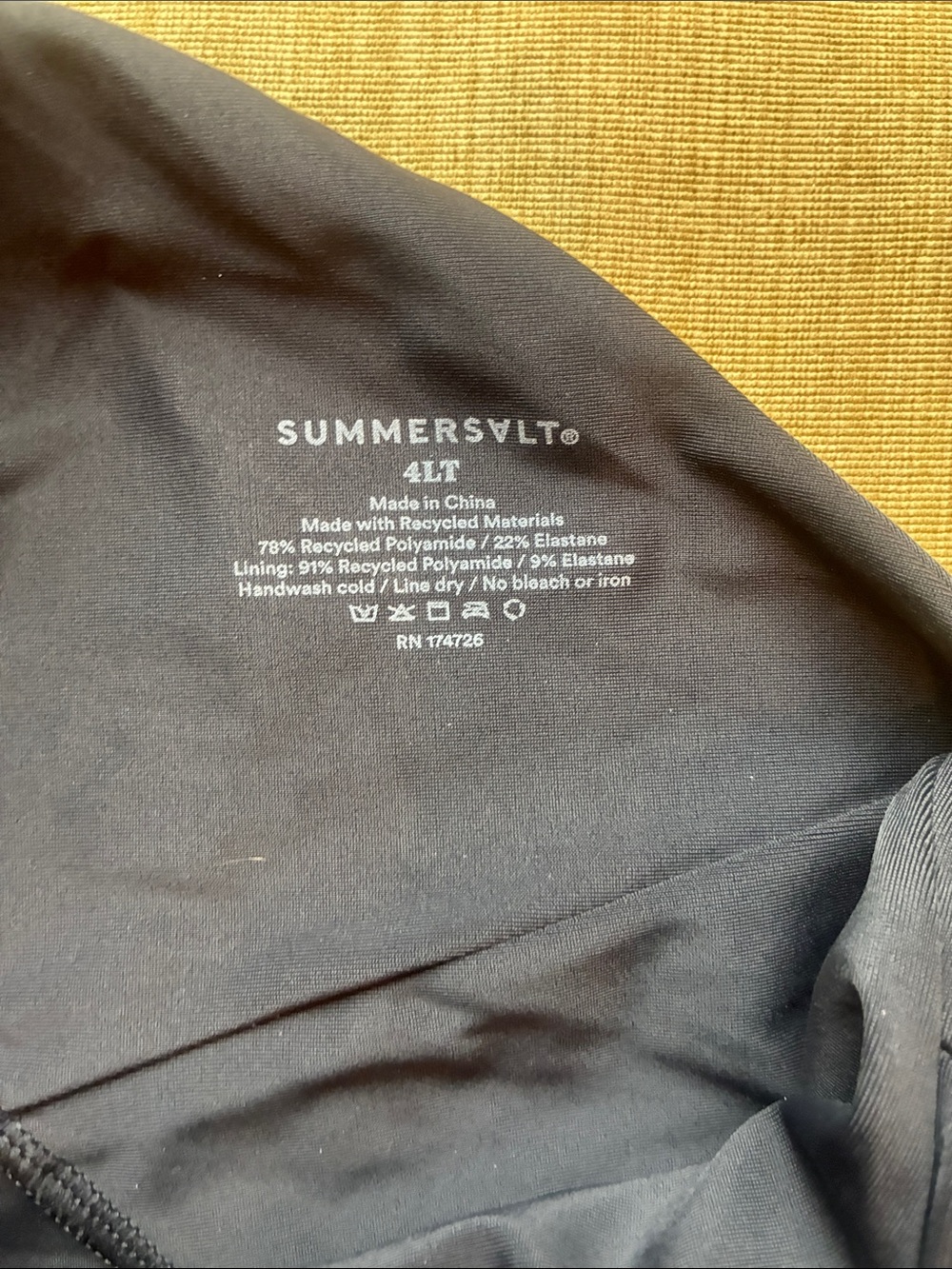 Summersalt One-Shoulder Black Ruched One-Piece Swimsuit - Picture 5 of 5